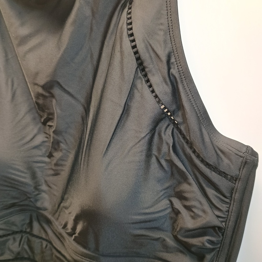 Shade & Shore High Neck Black One Piece Bathing Suit Swim Size 18 MSP$40 - Picture 6 of 11